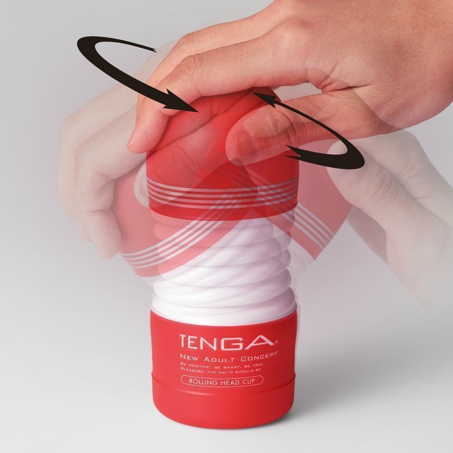 Experience an unprecedented level of pleasure with the Tenga... Tenga - Rolling Head Cup Regular - Red (Renewal) photo-3