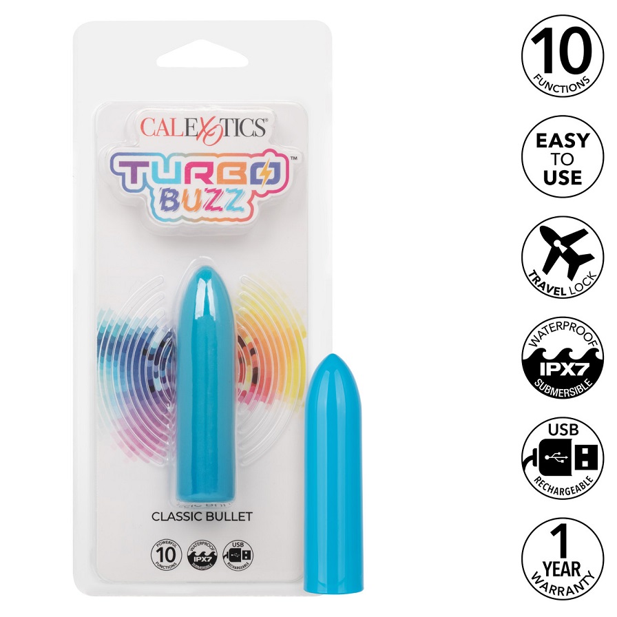 The Turbo Buzz Classic Bullet redefines discreet stimulation... CEN - Turbo Buzz Classic Vibro Bullet - Blue photo-8