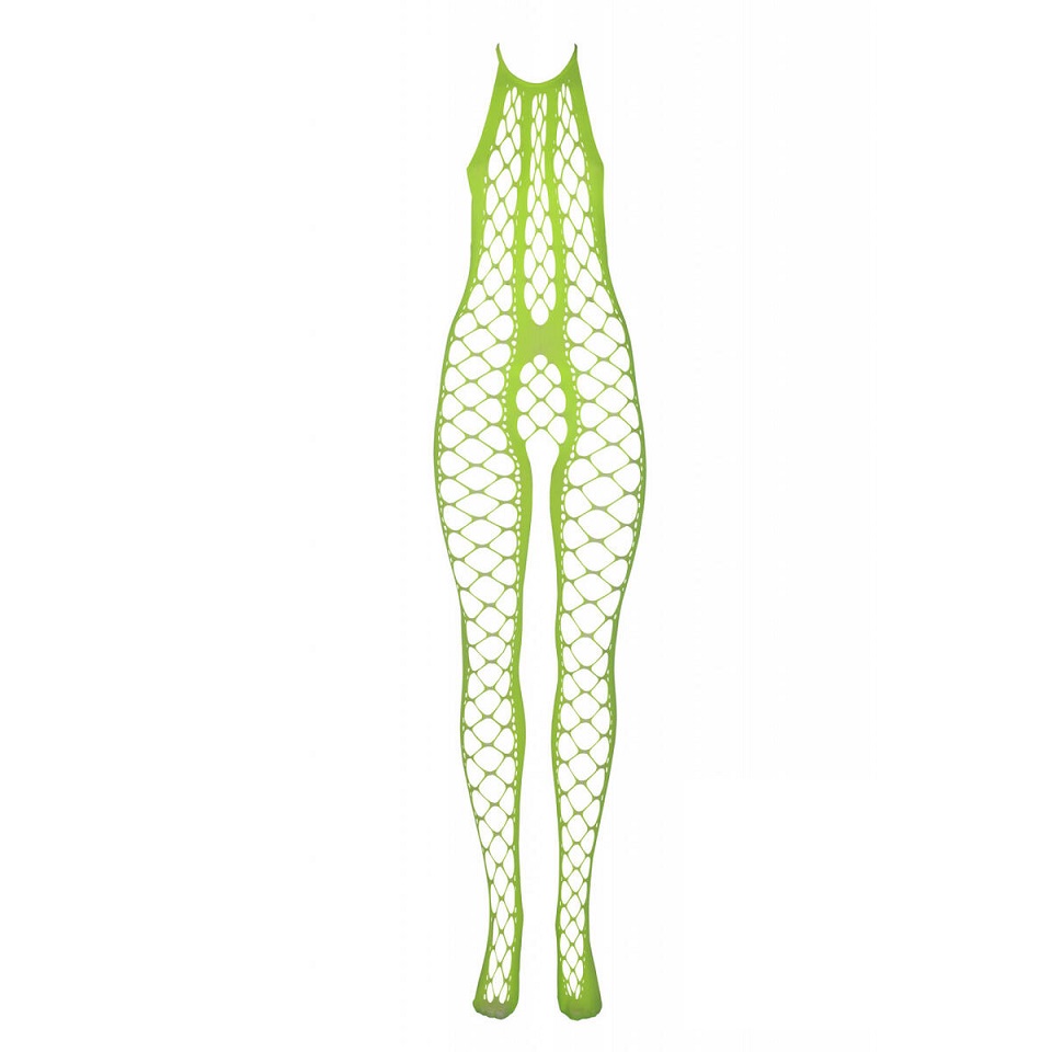 Neon lingerie is the perfect addition to your collection. Ma... Ouch - Glow In Dark Bodystocking - Green photo-5