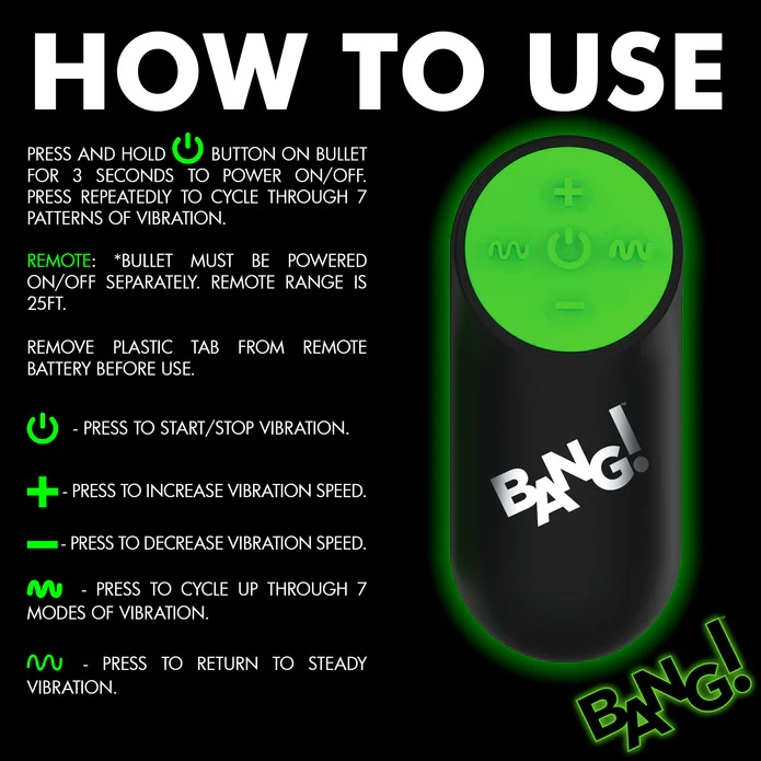 Add a little more sensation for both you and your partner to... Bang! - 28X Glow Vibro Ring - Green photo-6
