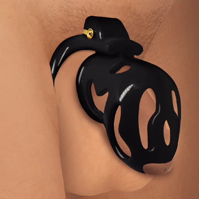 Step into the realm of pleasurable restraint with the Hard S... Master Series - Hard Stop Chastity Cage - Black photo-6
