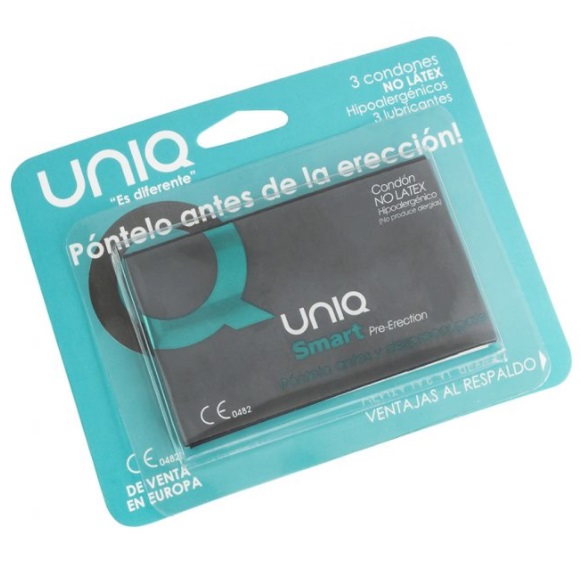 This condom is specially designed to be put on before erecti... Uniq - Non-Latex Condoms 3's Pack photo-3