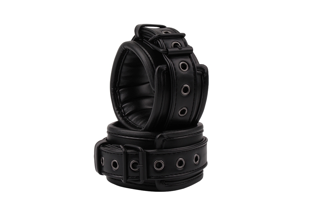 Fasten Your Lover, Fully Adjustable to Fit, Easy-to-use Meta... Chisa - Deluxe Ankle Restraint Cuffs - Black photo-5