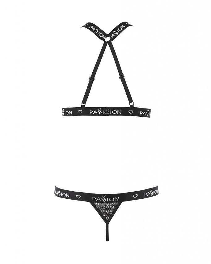 Mirajane set is an innovative combination of a subtle mesh w... Passion - Mirajane Set - Black - S/M photo-6