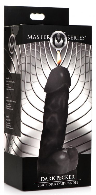 Set the mood with this pecker candle, then blow out the flam... Master Series - Passion Pecker Dick Drip Candle - Black photo-6