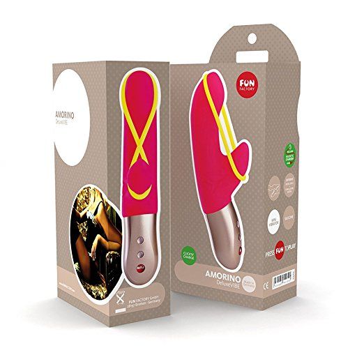 The neon yellow band on this rechargeable MiniVIBRATOR exude... Fun Factory - Vibe Amorino USB - Pink photo-12