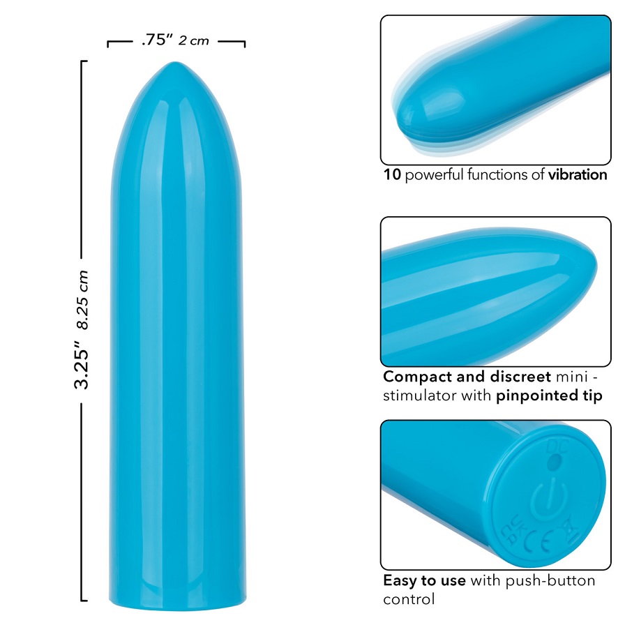 The Turbo Buzz Classic Bullet redefines discreet stimulation... CEN - Turbo Buzz Classic Vibro Bullet - Blue photo-7