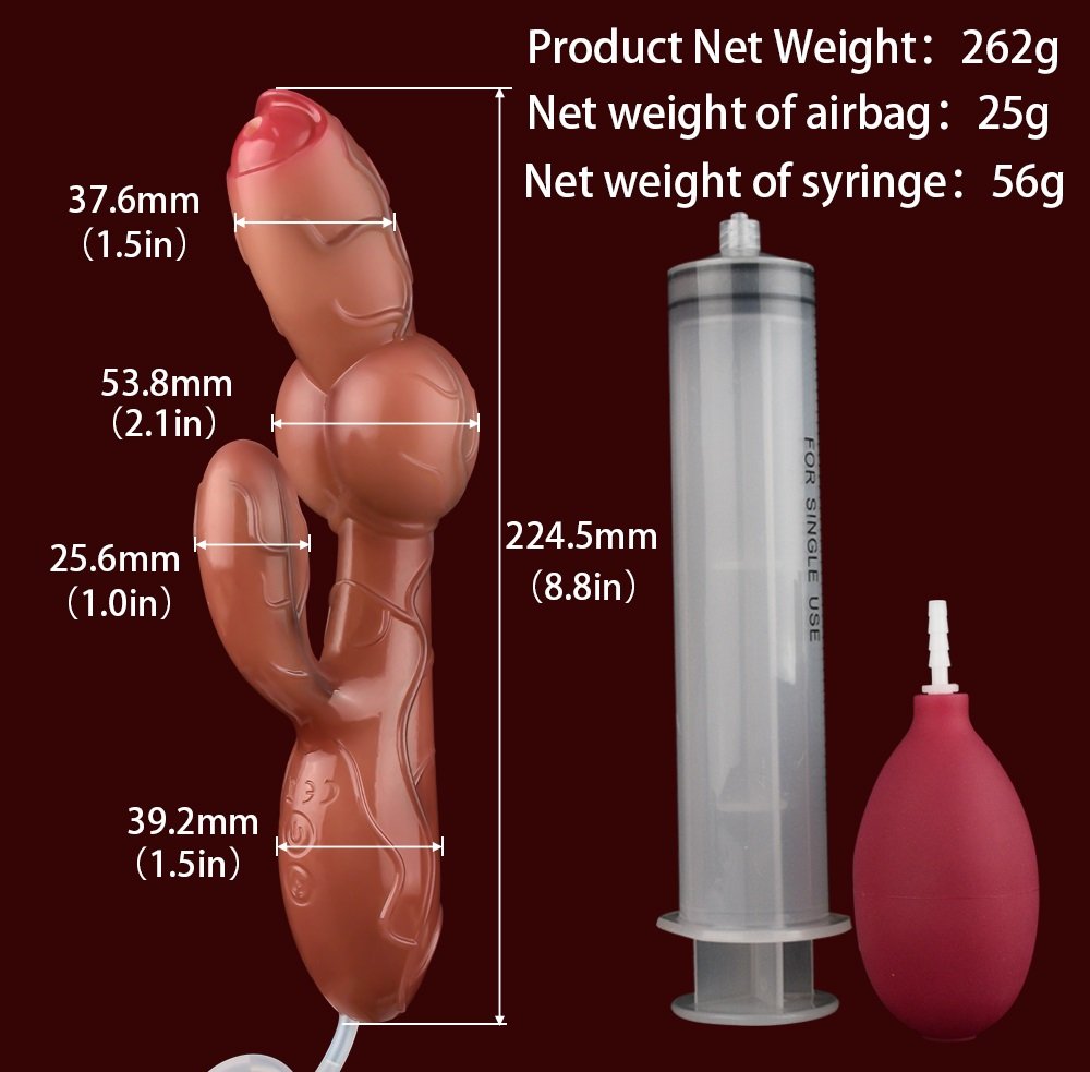 Double head vibrating + heating head + squirting mon... FAAK - Interstellar Wolf Squirt Vibro Dildo photo-8