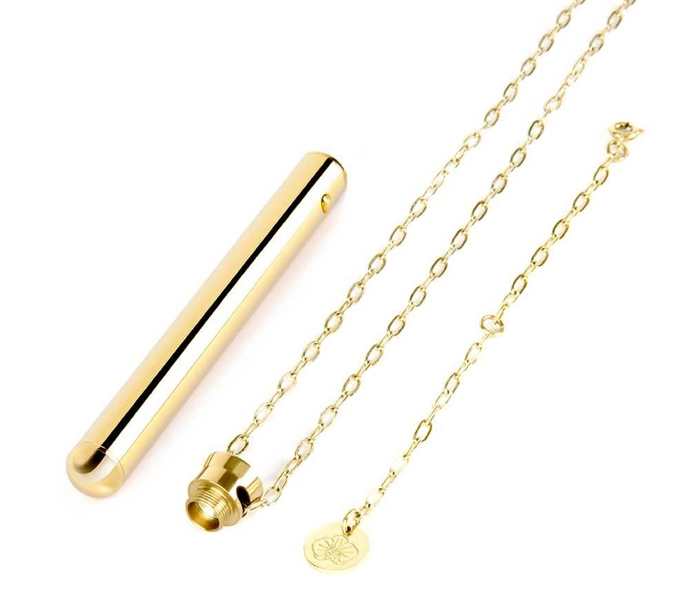 Make a sex-positive fashion statement and relish orgasms on ... Le Wand - Vibro Necklace - Gold photo-4