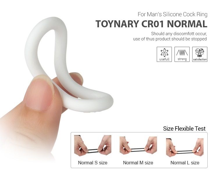 This trio of Toynary cock rings are made of medical grade pu... Toynary - CR01 Normal Cock Rings - White photo-3