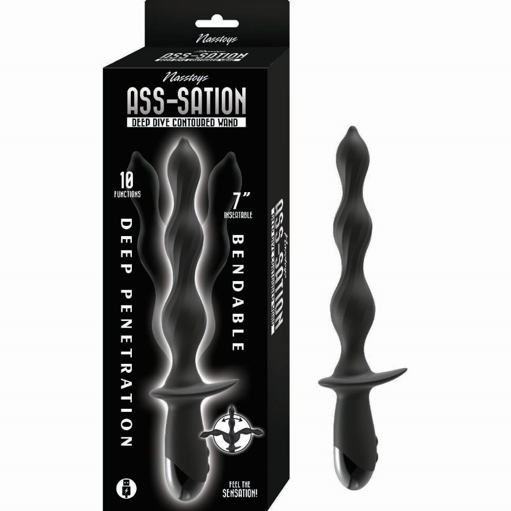 Ready to take your backdoor play to exciting new depths? Mee... Nasstoys - Deep Dive Vibro Beads - Black photo-4