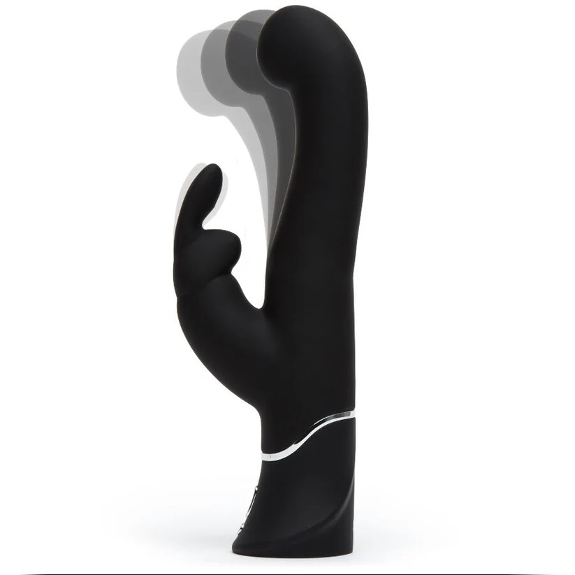 12 modes of vibration, 3 strocking speeds and two powerful m... Happy Rabbit - G-Spot Stroker Rabbit Vibrator - Black photo-2