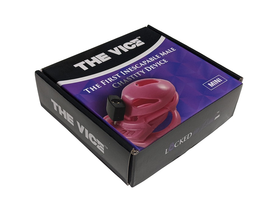 The Vice Mini Version 2 (or V2) has a slight modification fr... Locked in Lust - Vice Mini V2 Chasity Cage - Pink photo-11