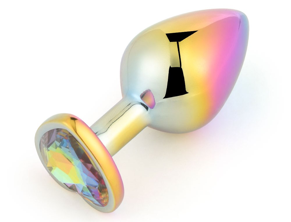 The Rainbow Heart Butt Plug features its radiant rainbow hue... MT - Heart Butt Plug M - Rainbow photo-4