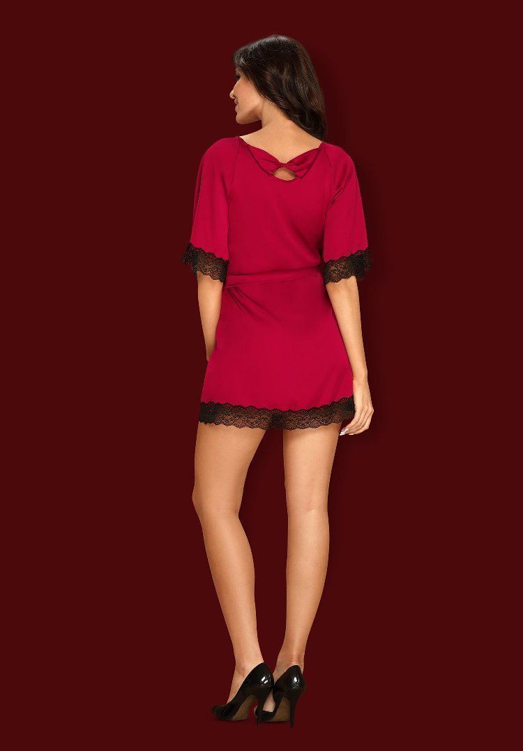 After a lovely night, it's time for a lovely morning! Ar... Obsessive - Sensuelia Robe - Red - S/M photo-4