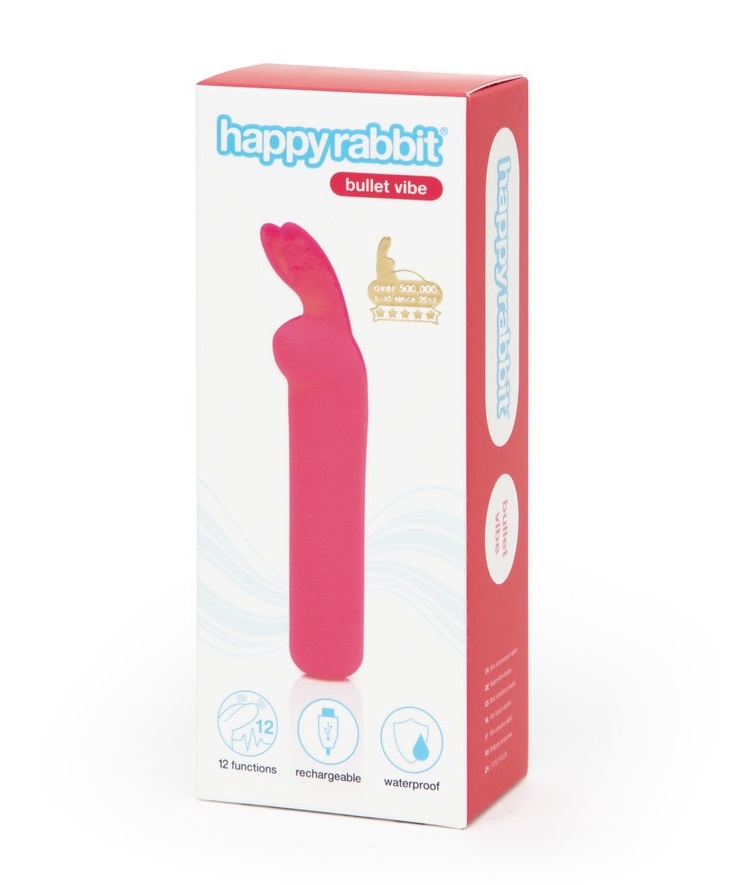 Small enough to slip in your pocket but strong enough to pro... Happy Rabbit - Ears Vibro Bullet - Pink photo-5