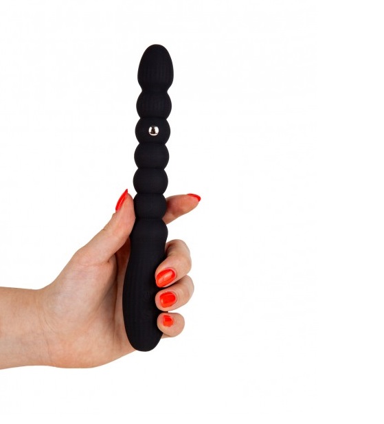 Buzz is a vibrator for intense penetration that also combine... S Pleasures - Buzz Anal Electro Vibrator - Black photo-2