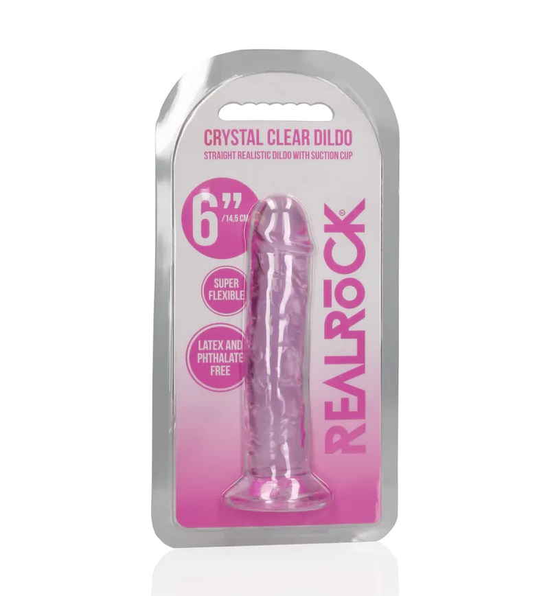 Ready for a CRYSTAL CLEAR orgasm? Reach your finest climax i... RealRock - 6" Straight Realistic Dildo - Pink photo-8