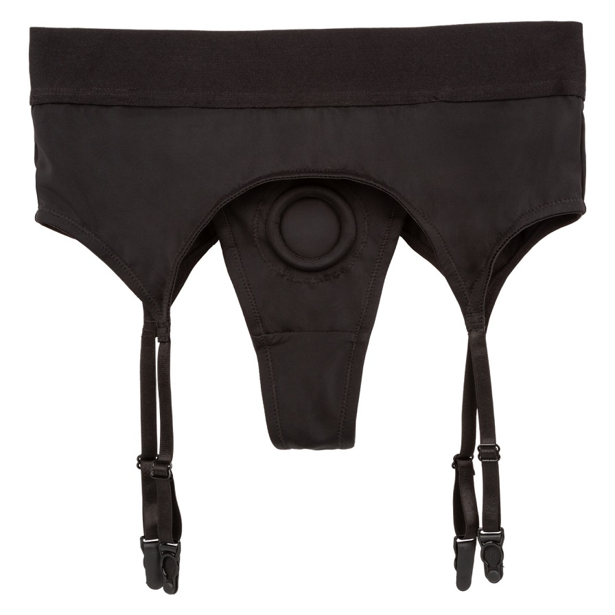The Boundless Thong with Garter is an ultra-comfortable harn... CEN - Boundless Thong w Garter - Black - L/XL photo-2