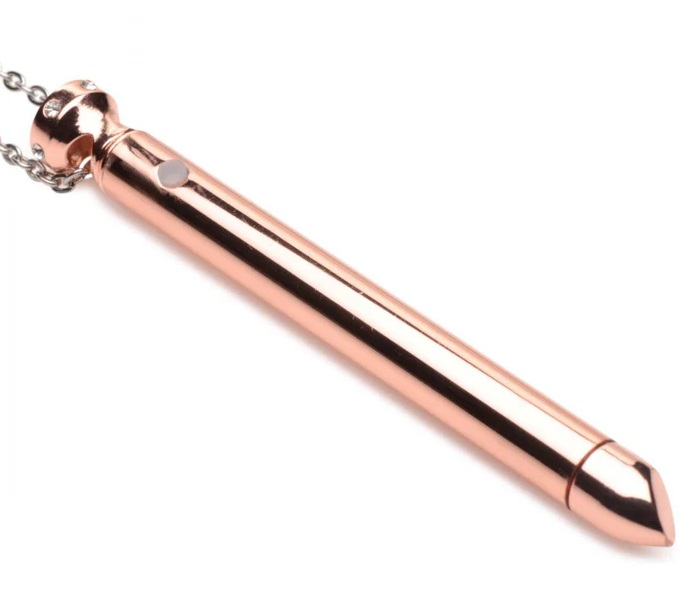 Dare to wear your favorite vibrator right around your neck! ... Charmed - 7X Vibro Necklace - Rose Gold photo-7