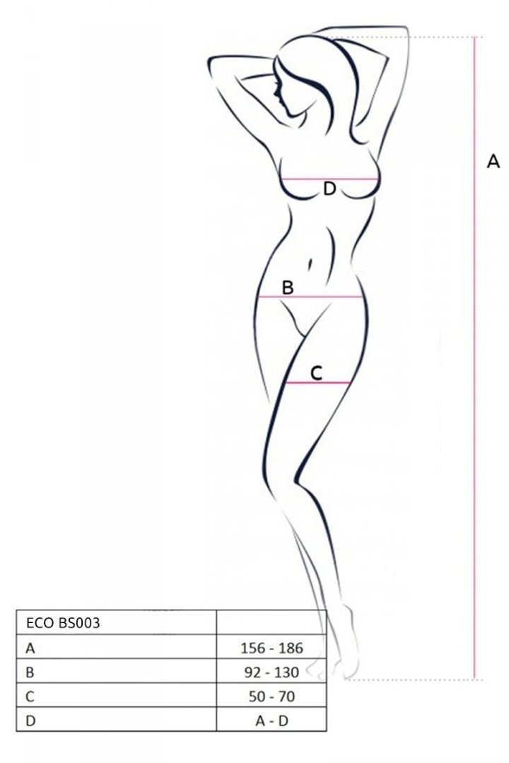 Sexy bodystocking that perfectly fits the figure, emphasizin... Passion - Eco Bodystocking BS003 - White photo-5