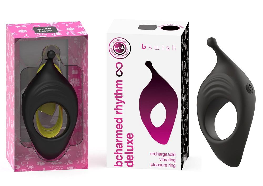 Rechargeable vibrating pleasure ring Bcharmed Rhythm Deluxe
... B Swish - Bcharmed Rhythm Vibro Ring - Black photo-11