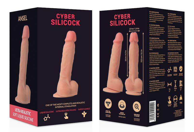 The natural shape and composition of the cybersilicock mater... Cyber Silicock - Ansel Ultra Realistic Dildo 15.5cm photo-7