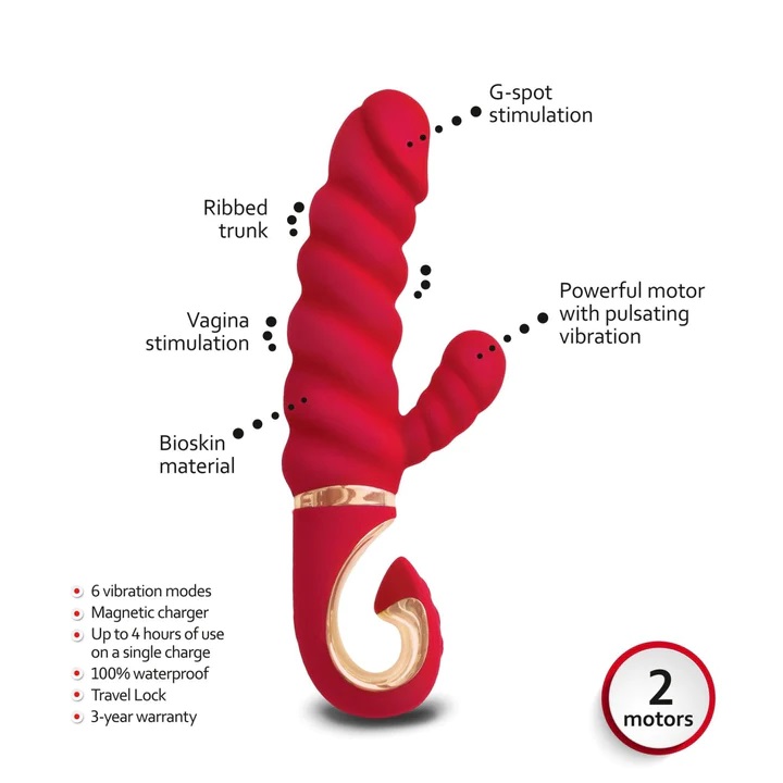 Gcandy mini boasts two powerful motors, one in the larger ph... Gvibe - Gcandy Mini - Chili Coral photo-10