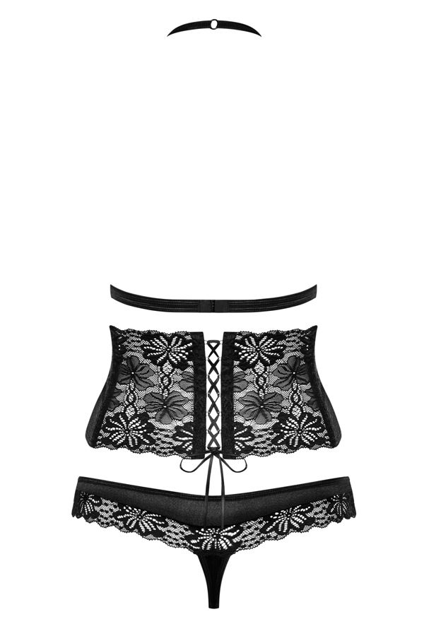 A gorgeous set with a seductive belt is waiting for you righ... Obsessive - 846-SEG-1 Set 3-pcs - Black - S/M photo-11