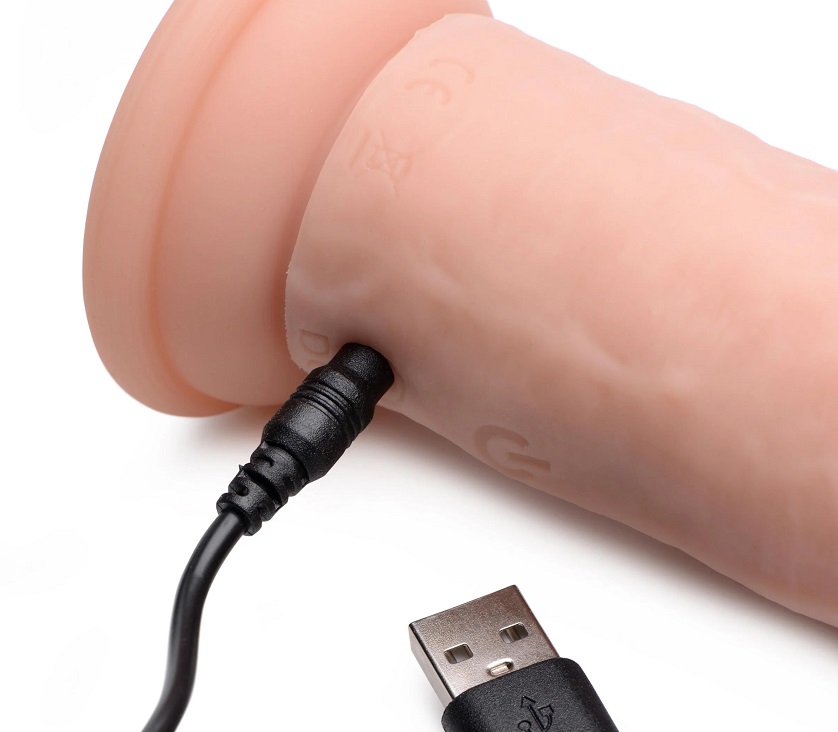 Indulge in this meaty, silky smooth and realistic cock! This... Strap U - Power Player Dildo w Remote - Light photo-7