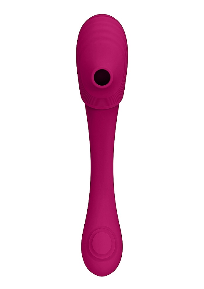 The VIVE Mirai double-ended pulse wave and air wave bendable... Vive - Mirai Double Ended Bendable Vibrator - Pink photo-2