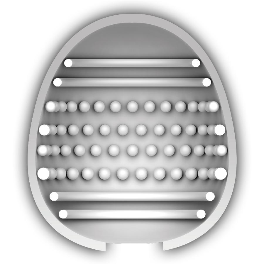 Manufactured with a medical grade elastomer that does not ca... Jamyjob - Egg Masturbator White Version - Red photo-2