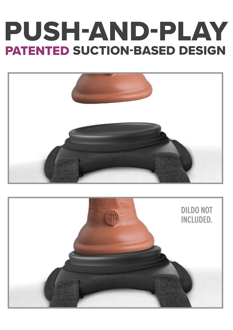 No Rings. No Snaps. No Hassle!
PUSH-AND-PLAY Patented Power... Pipedream - Body Dock Lap Harness - Black photo-3