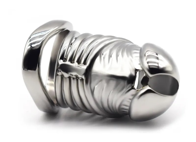 Total high: 120mm &... FAAK - Chastity Cage 55 45mm - Silver photo-2