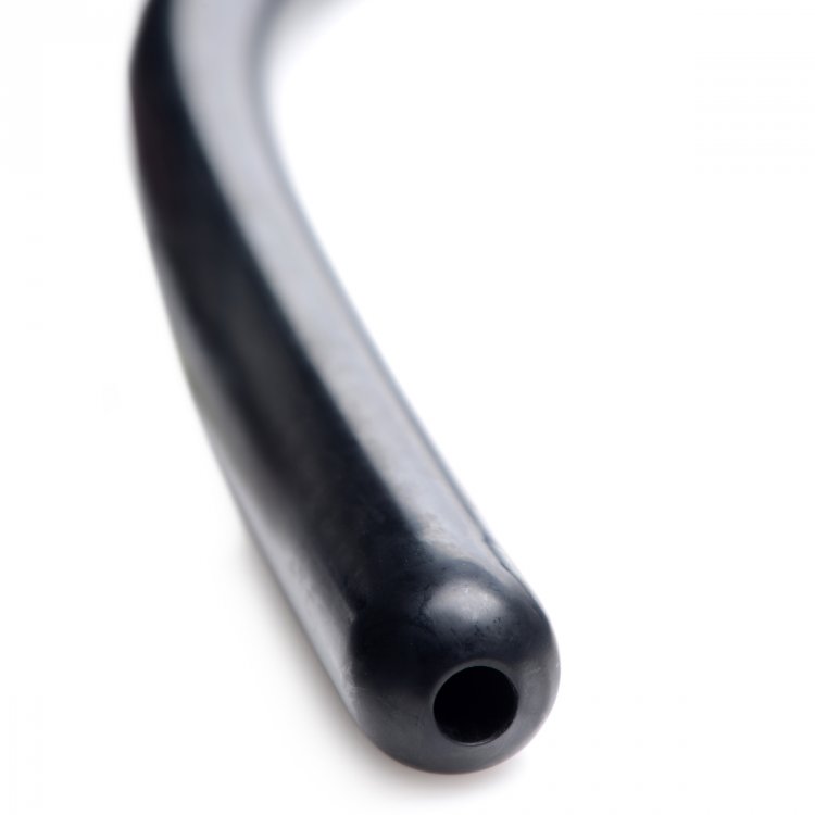 Long, smooth, and flexible for the ultimate deep anal cleans... CleanStream - 20" Silicone Nozzle Enema - Black photo-5