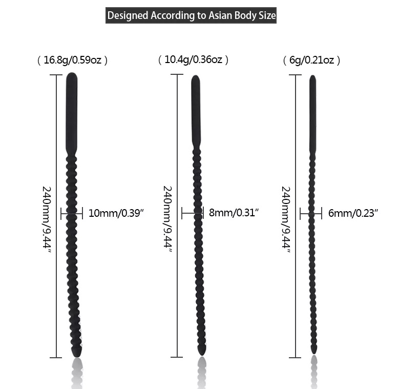 Ribbed urethral plug for additional stimulation
Easy to cle... MT - Threaded Urethral Plug L - Black photo-13