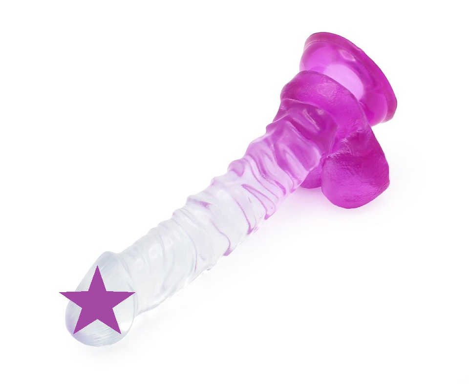 This special transparent dildo has an amazing color mix and ... Kiotos - Wave Dildo 04 - Purple photo-2
