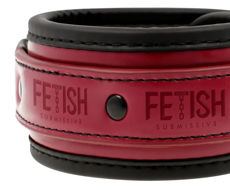 FETISH SUBMISIVE ORIGIN Presents the first vegan leather wiv... Fetish Submissive - Dark Room Handcuffs - Red photo-2