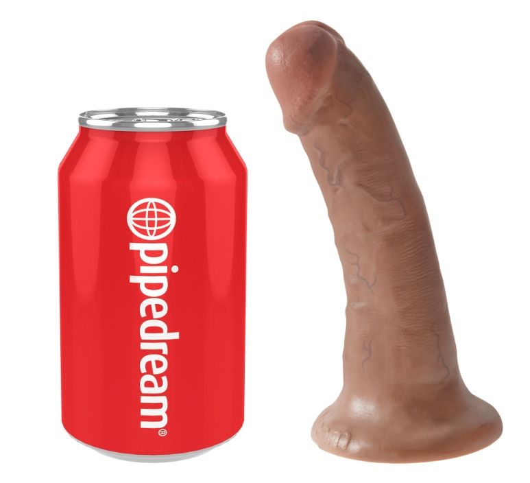 Do you want your first dildo to look and feel just like the ... King Cock - Cock 6″ - Caramel photo-5