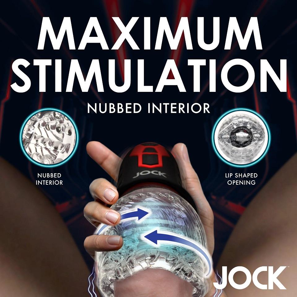 It's time to harness the ultimate tool for epic self-ple... Jock - Spinning Vibro Masturbator - Black photo-6