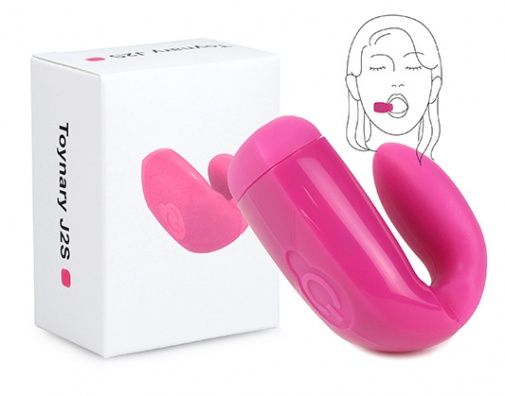 Extreme pleasure for men! Innovative oral sex vibrator by To... Toynary - J2S Re-chargeable Oral Vibrator - Cerise photo-7