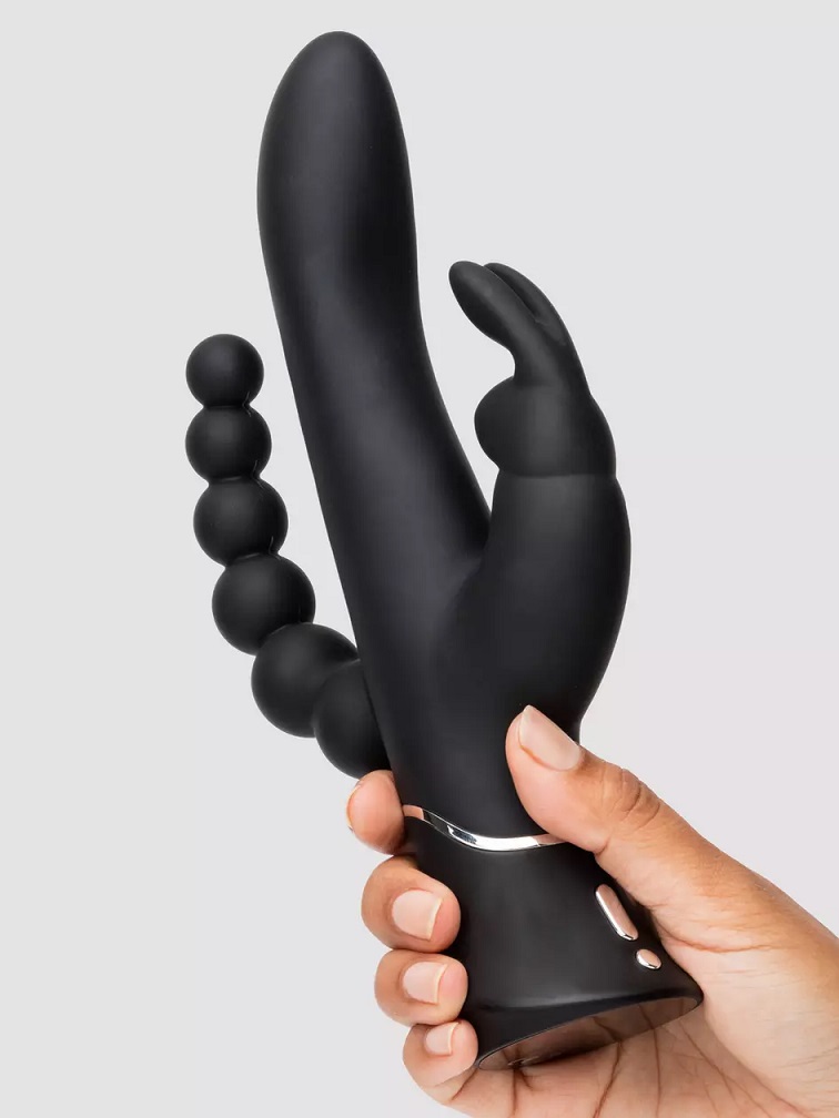 Reinvent your orgasms with triple the stimulation, thanks to... Happy Rabbit - Triple Rabbit Vibrator - Black photo-2