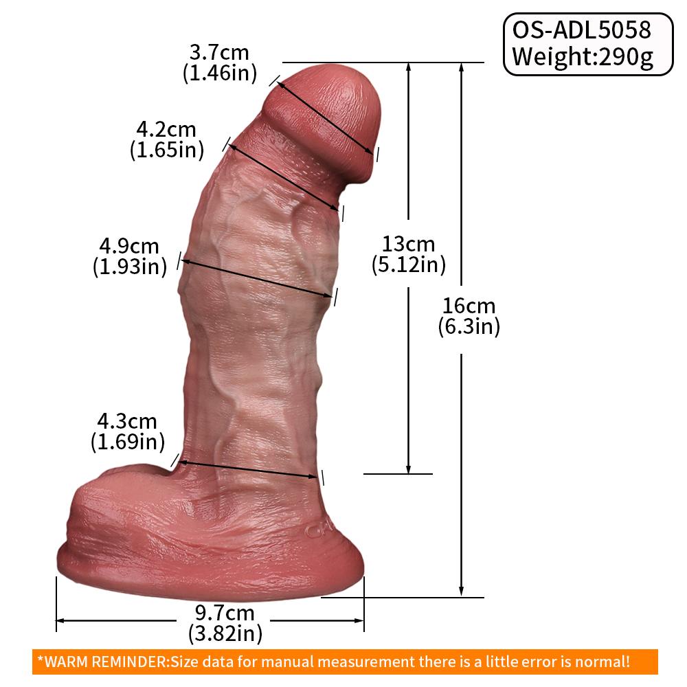 Double layer proceess
Head width: 3.7cm
Diameter: 4.9cm
Int... FAAK - Leo Double Layer Dildo - Flesh photo-9
