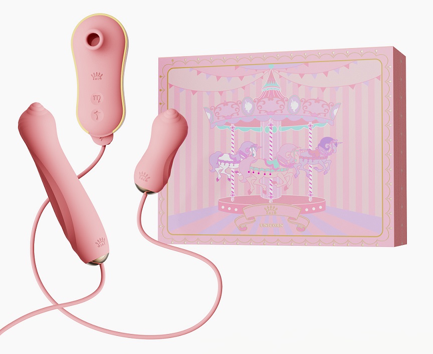 Inspired by unicorns in mythology, they symbolize purity, no... Zalo - Unicorn APP Massager Set - Strawberry Pink photo-23