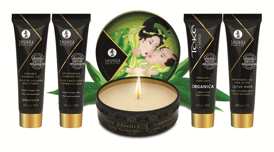 Perfect for romantic getaways for lovers that are passionate... Shunga - Geisha's Secrets Set Green Tea photo-3