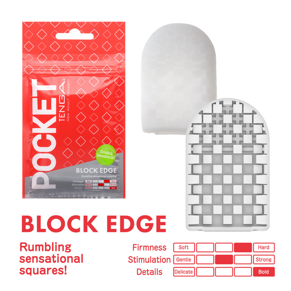 新登場的「POCKET TENGA」,正如它的名字一樣,可以輕鬆攜帶在你口袋的TENGA,以及「TENGA EGG」推出... Tenga - 口袋型自慰套 方磚紋 - 黑/紅色 照片-2