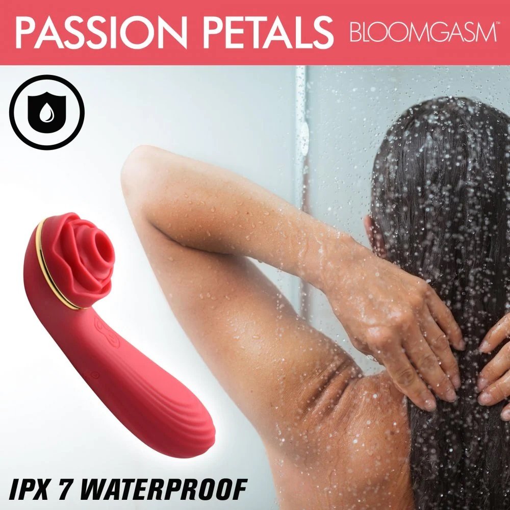 Let these passion petals gently suck at your clitoris with t... Bloomgasm - 10X Suction Rose Vibrator - Red photo-5