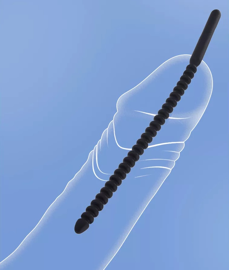 Ribbed urethral plug for additional stimulation
Easy to cle... MT - Threaded Urethral Plug L - Black photo-4