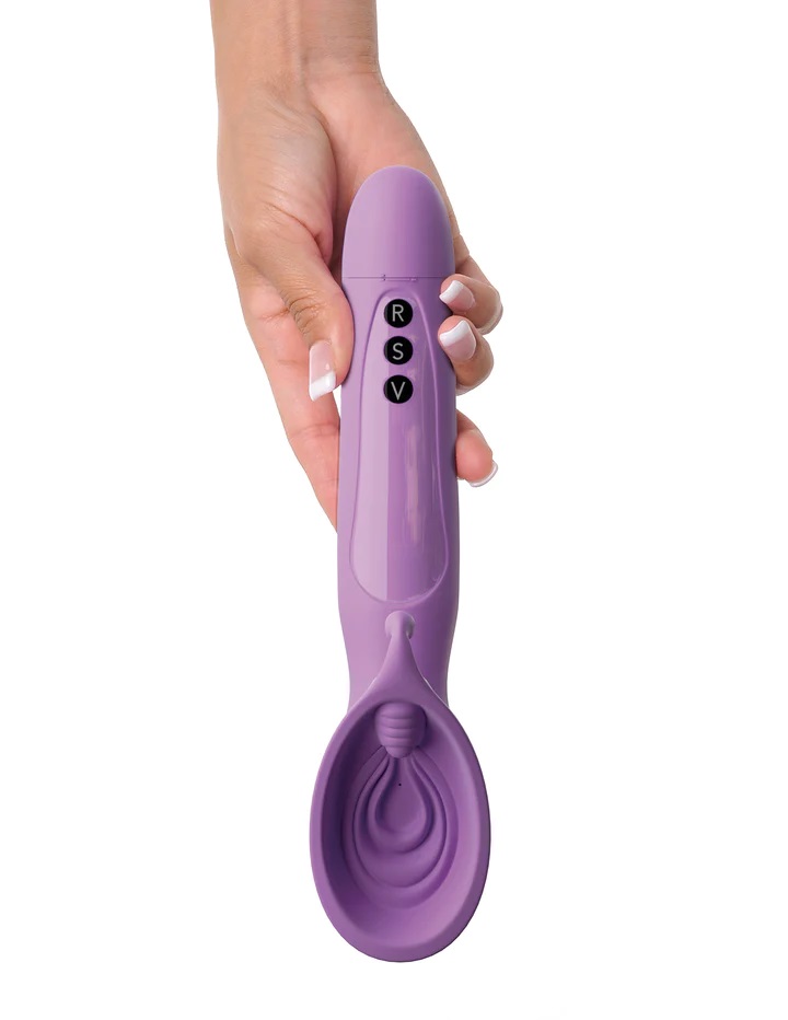 The Vibrating Roto Suck-Her hugged the cleft between her leg... Pipedream - Roto Suck-Her - Purple photo-3