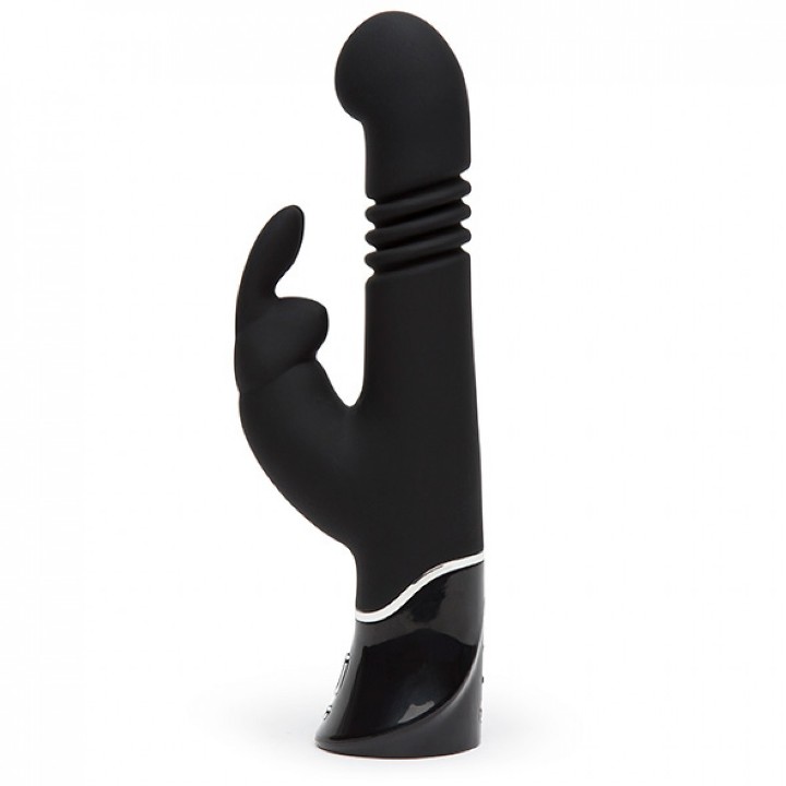 Heighten the intensity of your sexual experience when you us... Fifty Shades of Grey - Greedy Girl G-Spot Thrusting Rabbit Vibrator - Black photo-4